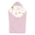 Lionelo - Couverture de siège auto TRAVEL SWADDLE 90x90 cm Fleurs Roses