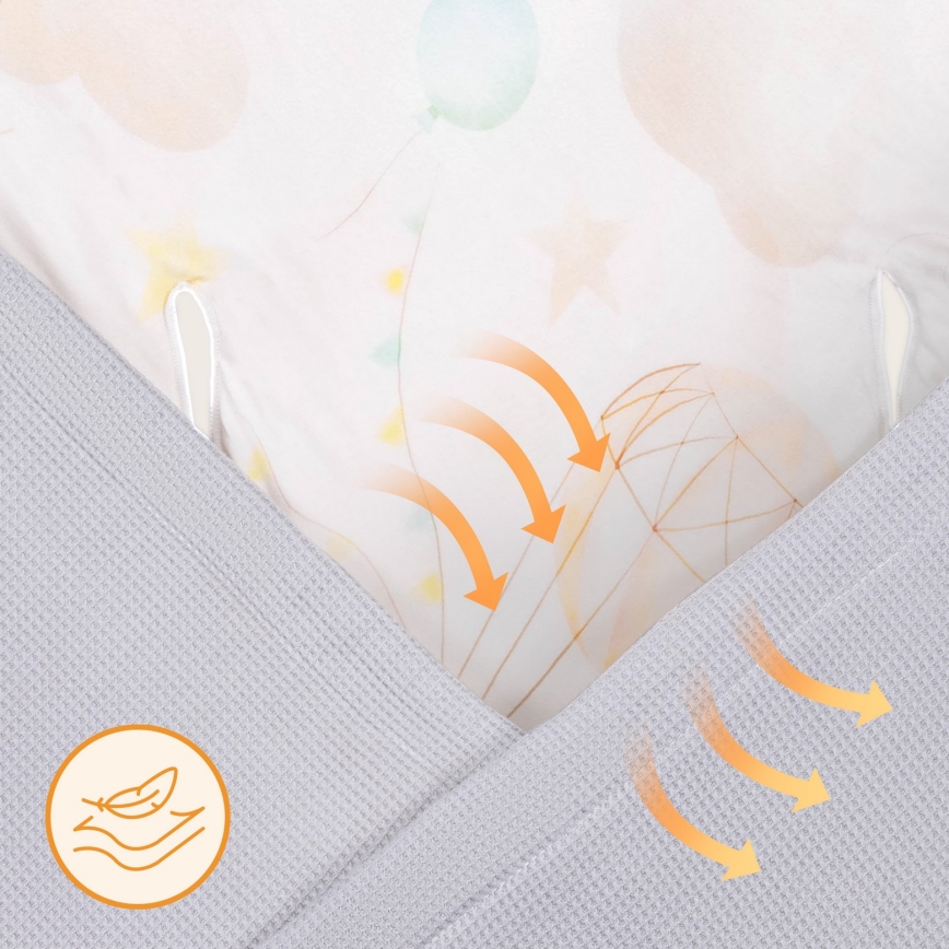 Lionelo - Couverture enveloppante pour siège-auto TRAVEL SWADDLE 90x90 cm Gris Ballon