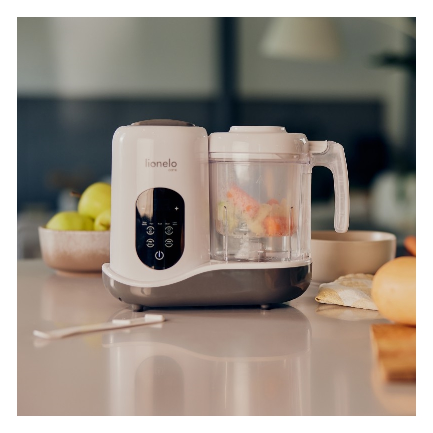 Lionelo - Cuiseur vapeur 5 en 1 BABYMENU 110W/230V blanc/gris