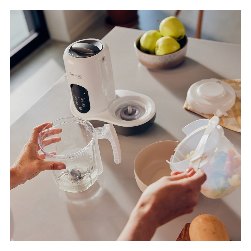 Lionelo - Cuiseur vapeur 5 en 1 BABYMENU 110W/230V blanc/gris