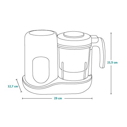 Lionelo - Cuiseur vapeur 5 en 1 BABYMENU 110W/230V blanc/gris