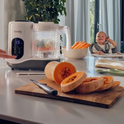 Lionelo - Cuisinière à vapeur 5en1 BABYMENU 110W/230V blanc/gris