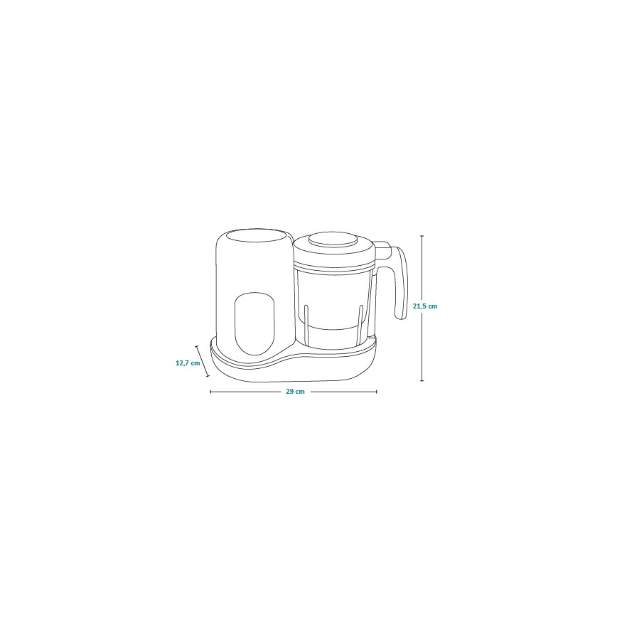 Lionelo - Cuisinière à vapeur 5en1 BABYMENU 110W/230V blanc/gris