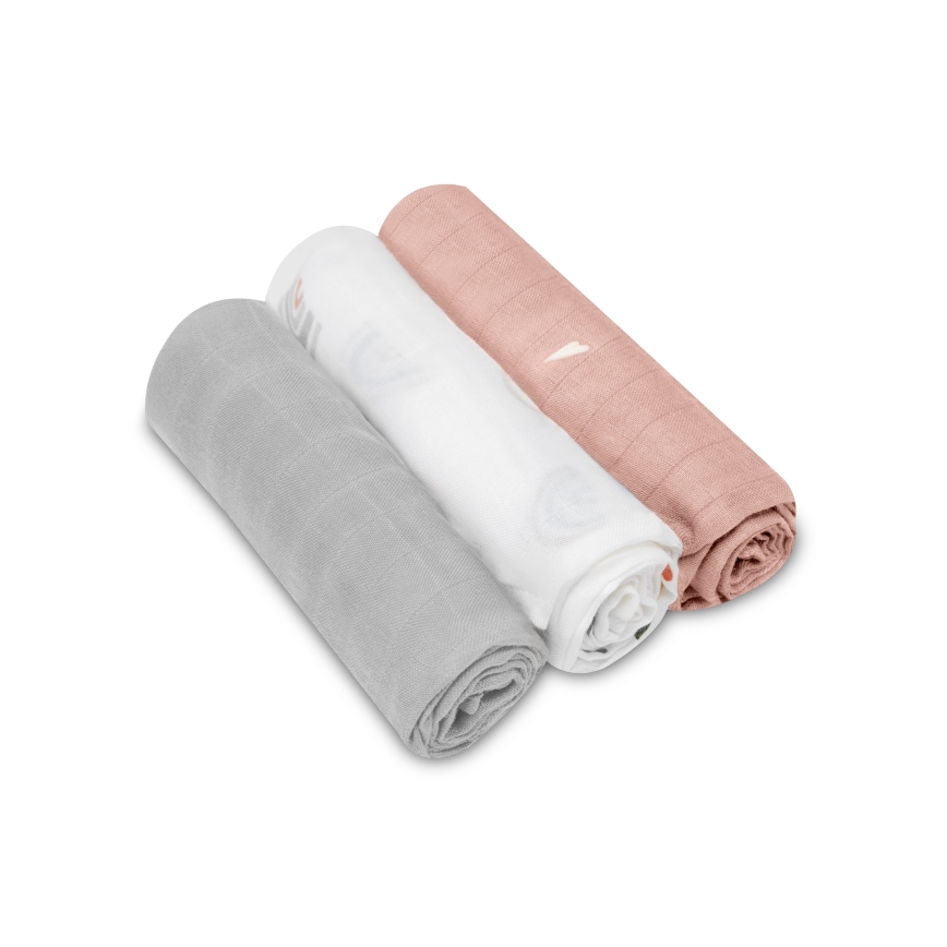 Lionelo - Ensemble de 3 langes en bambou BAMBOO SET 70x70 cm Arc-en-ciel