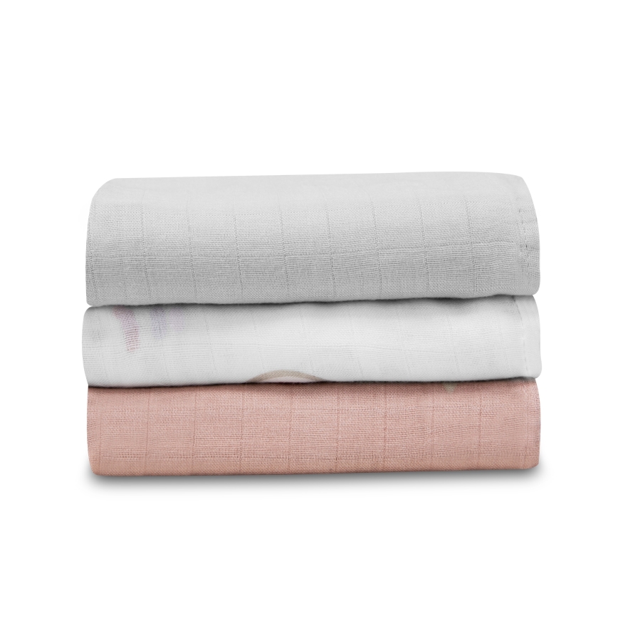 Lionelo - Ensemble de 3 langes en bambou BAMBOO SET 70x70 cm Arc-en-ciel