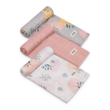 Lionelo - Ensemble de 3 langes en bambou BAMBOO SET 70x70 cm Feuille