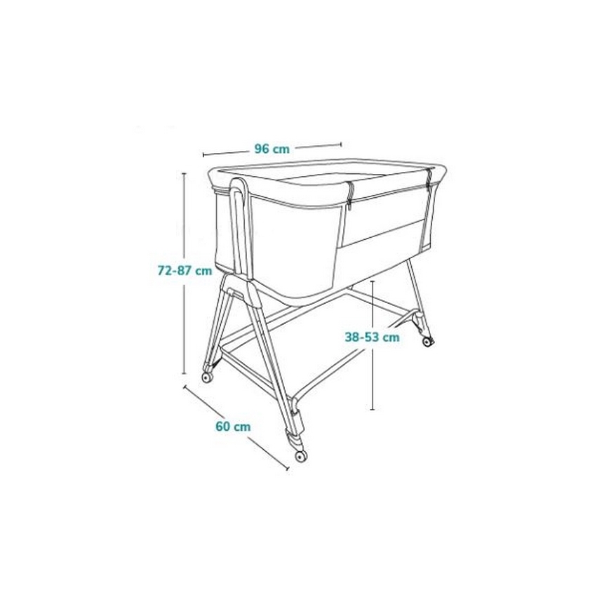 Lionelo - Lit bébé 2 en 1 LUNA gris