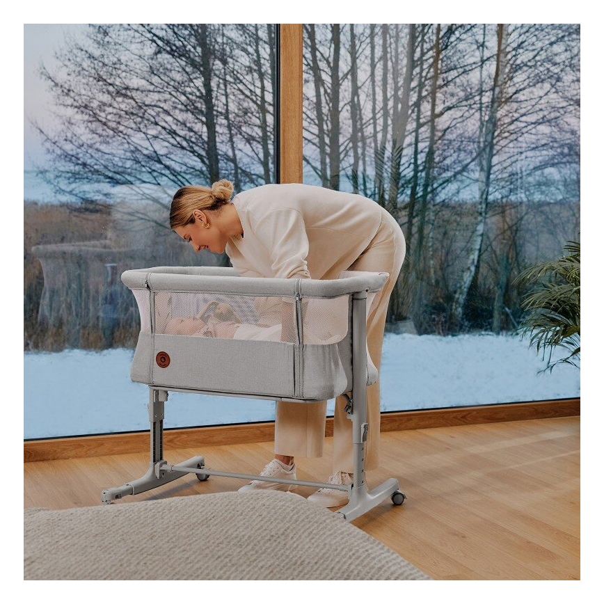 Lionelo - Lit bébé 3-en-1 AURORA gris