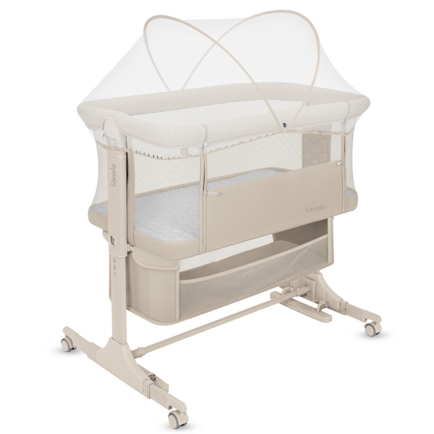 Lionelo - Lit bébé 3 en 1 JODIE Beige crème