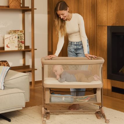 Lionelo - Lit bébé 3 en 1 JODIE Beige Taupe
