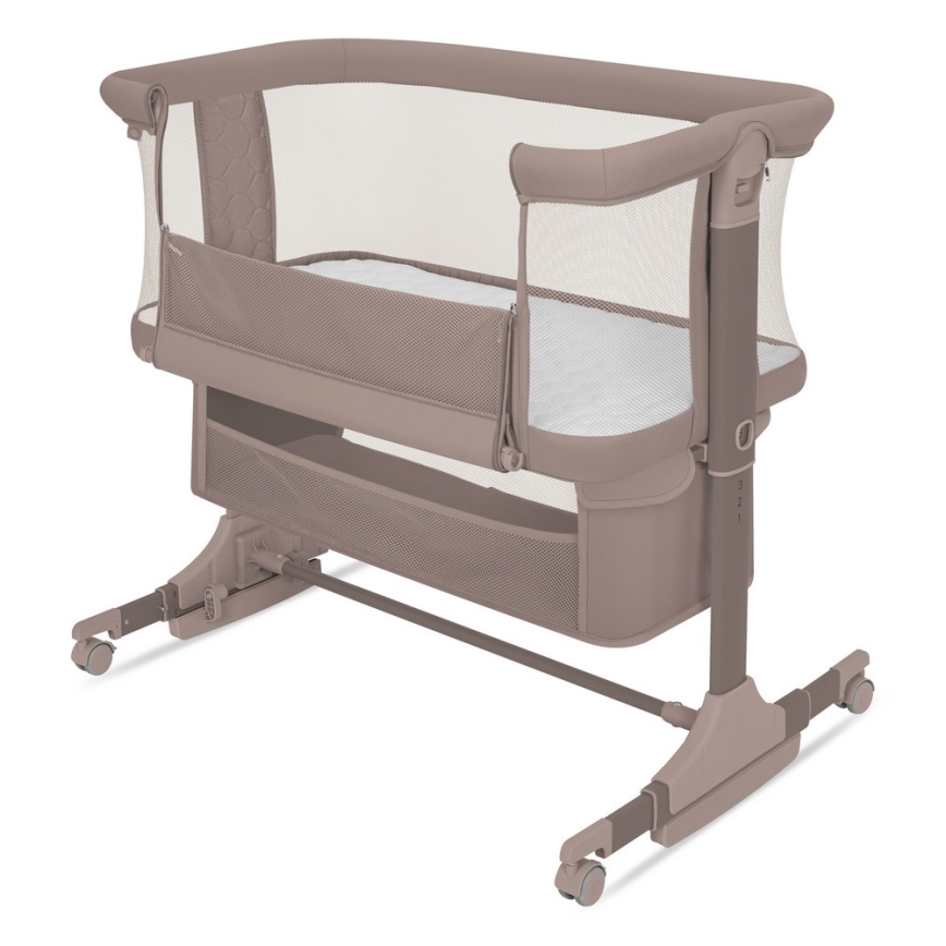 Lionelo - Lit bébé 3 en 1 JODIE Beige Taupe