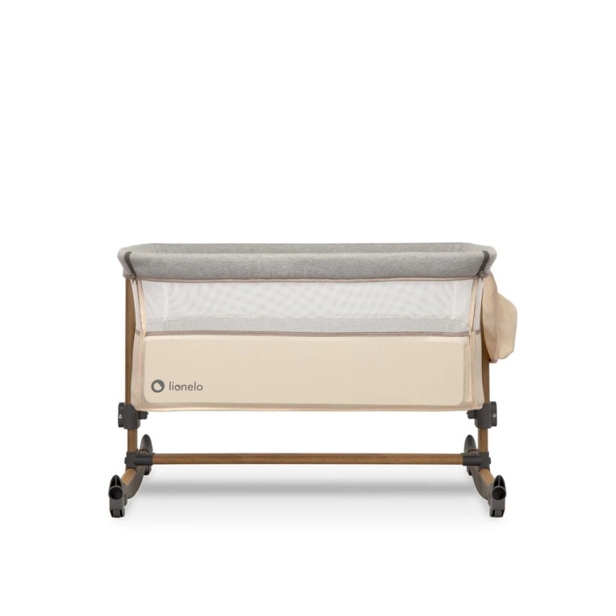 Lionelo - Lit bébé 3 en 1 LEONIE gris/beige