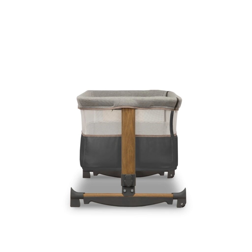 Lionelo - Lit bébé 3-en-1 LEONIE gris/noir