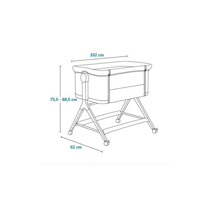 Lionelo - Lit bébé 3-en-1 LEONIE PLUS gris