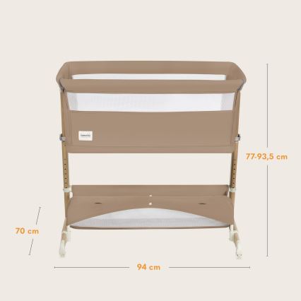 Lionelo - Lit bébé 5 en 1 THOMI PLUS Beige Caramel