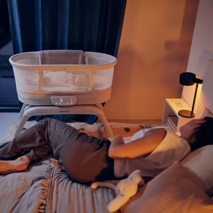 Lionelo - Lit bébé CORAL White avec pèse-bébé intégré