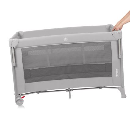 Lionelo - Lit de voyage 3 en 1 ELLEN Grey Concrete