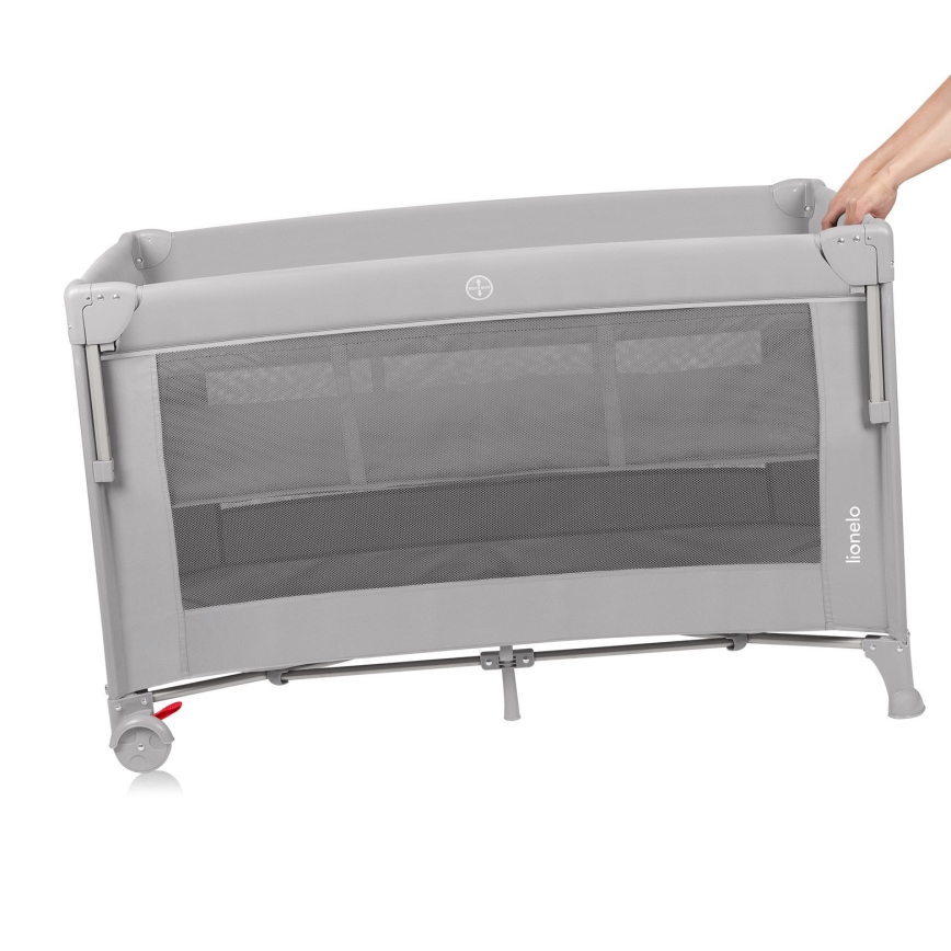 Lionelo - Lit de voyage 3 en 1 ELLEN Grey Concrete