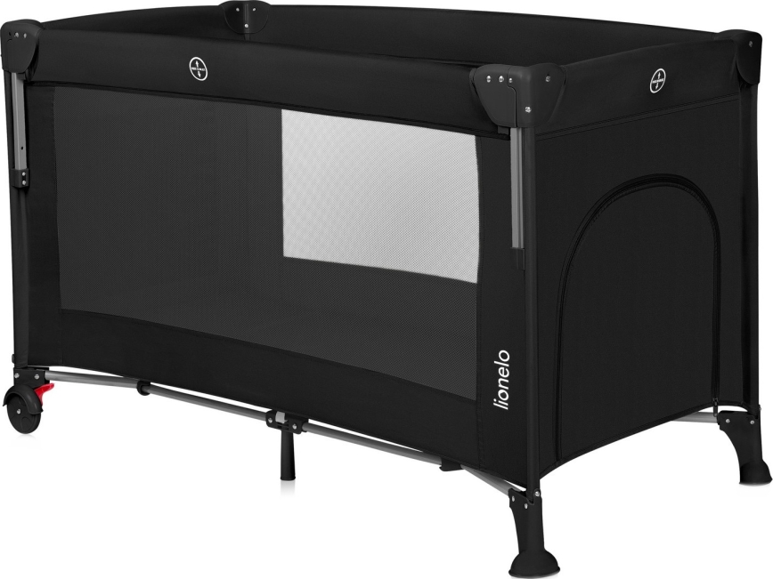 Lionelo - Lit de voyage 3 en 1 ELLEN Noir Carbone