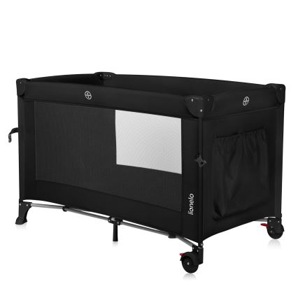 Lionelo - Lit de voyage 3 en 1 ELLEN Noir Carbone