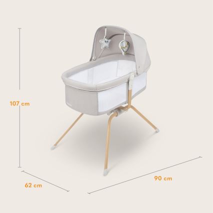 Lionelo - Lit de voyage 3 en 1 MALIN EVO Beige naturel