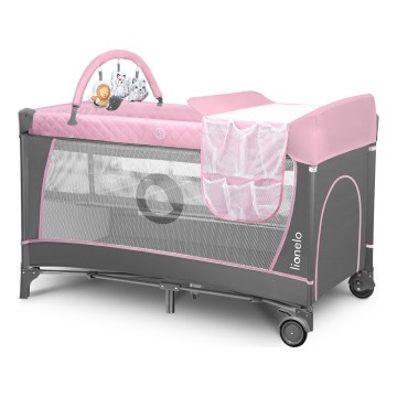 Lionelo - Lit de voyage FLOWER Flamingo