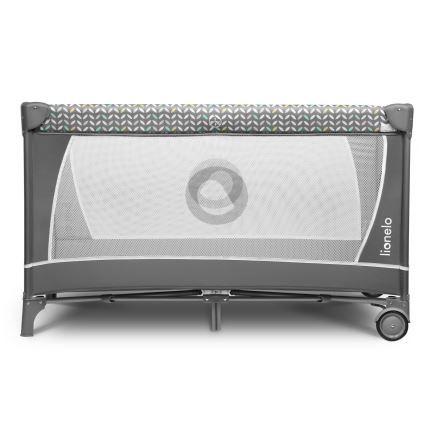 Lionelo - Lit de voyage FLOWER Gris Scandi