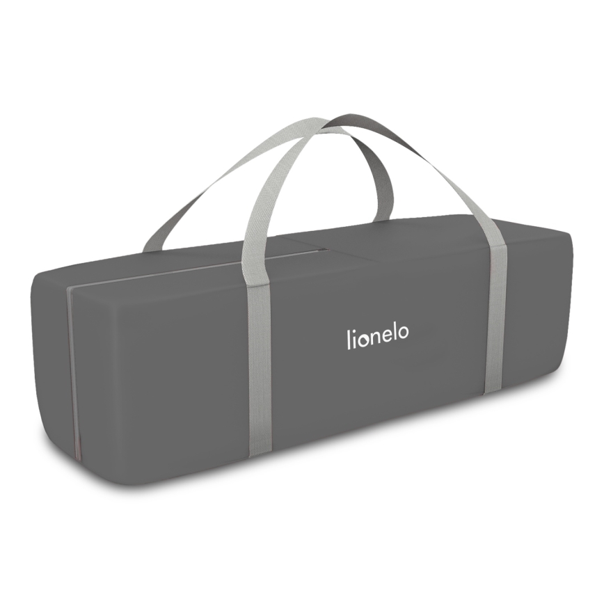 Lionelo - Lit de voyage FLOWER Gris Scandi