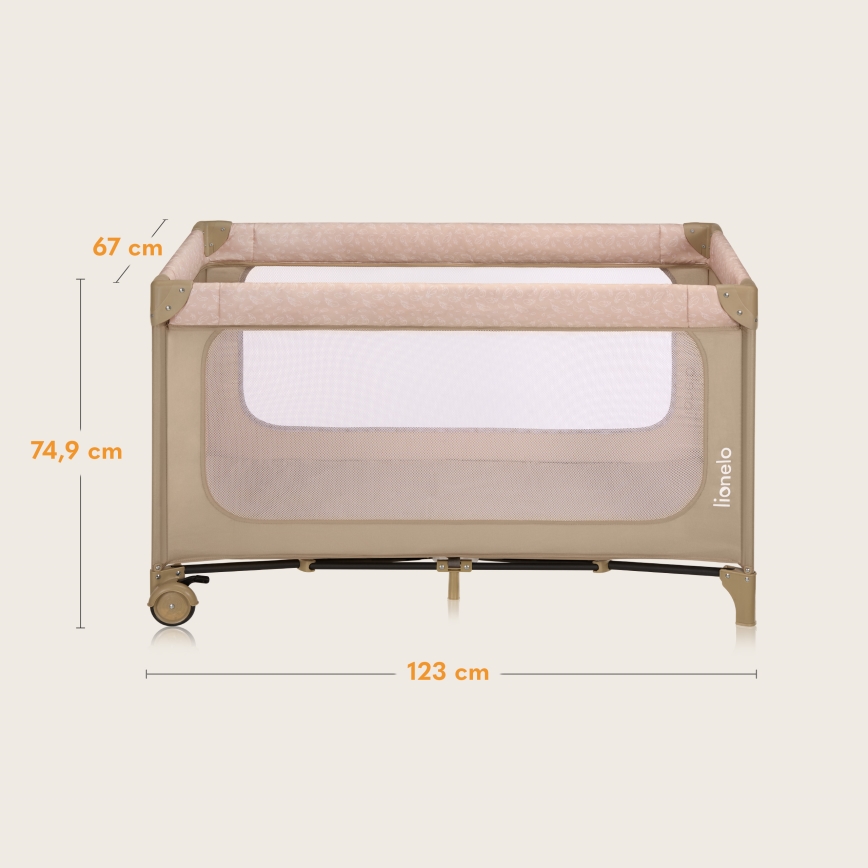 Lionelo - Lit de voyage JASMIN EASY FOLD Beige