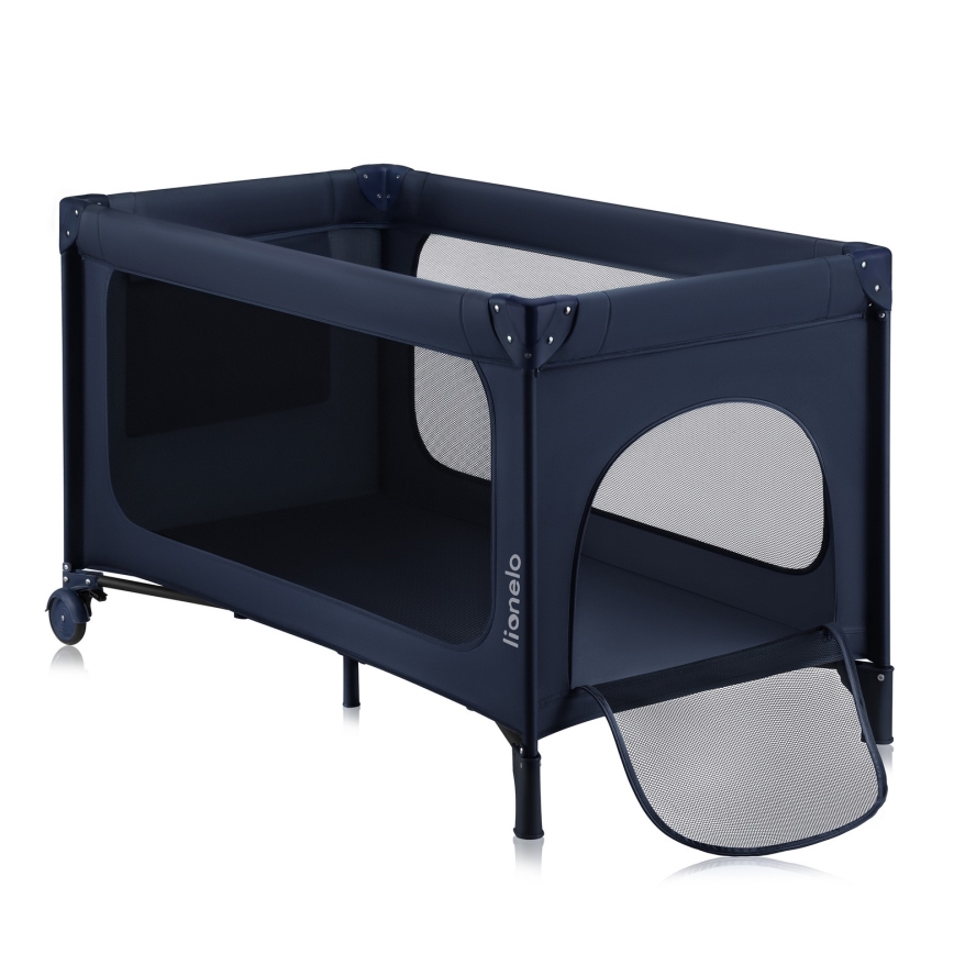 Lionelo - Lit de voyage JASMIN EASY FOLD Bleu Marine