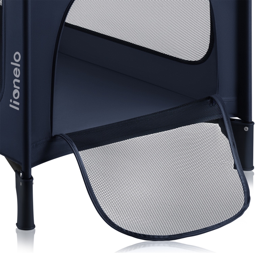 Lionelo - Lit de voyage JASMIN EASY FOLD Bleu Marine