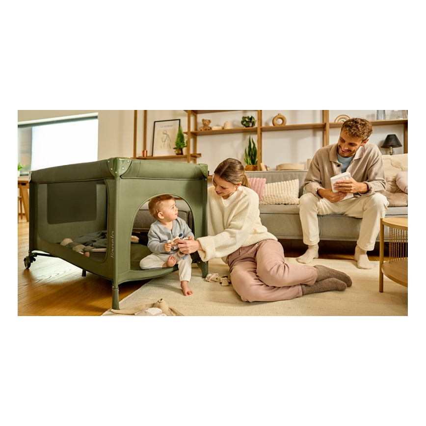 Lionelo - Lit de voyage JASMIN EASY FOLD Vert olive
