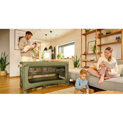Lionelo - Lit de voyage JASMIN EASY FOLD Vert olive