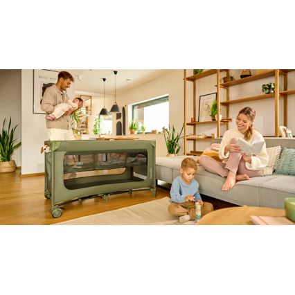 Lionelo - Lit de voyage JASMIN EASY FOLD Vert olive