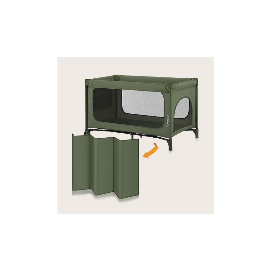 Lionelo - Lit de voyage JASMIN EASY FOLD Vert olive