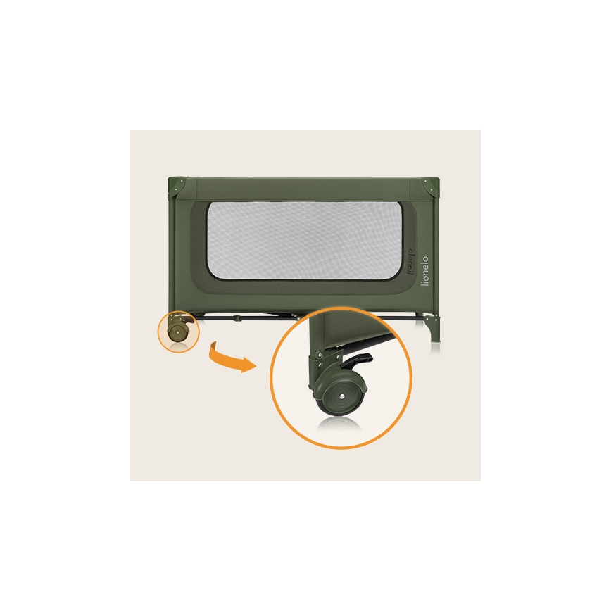 Lionelo - Lit de voyage JASMIN EASY FOLD Vert olive