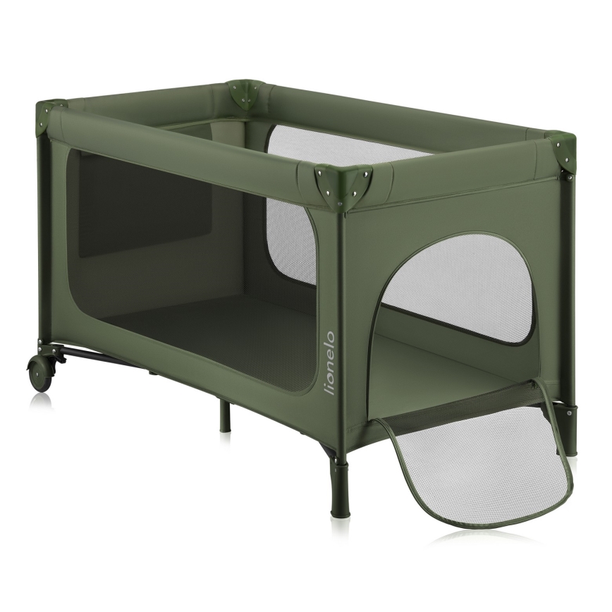 Lionelo - Lit de voyage JASMIN EASY FOLD Vert olive