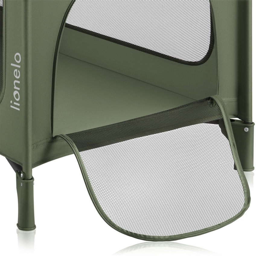Lionelo - Lit de voyage JASMIN EASY FOLD Vert olive