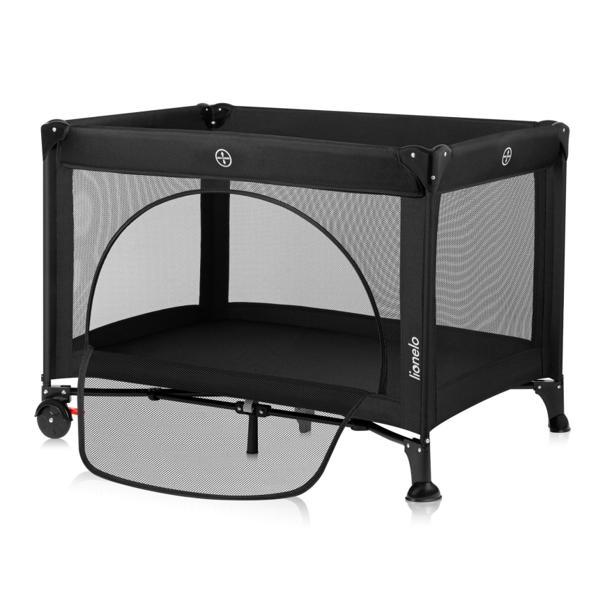 Lionelo - Lit de voyage LAURA Black Carbon