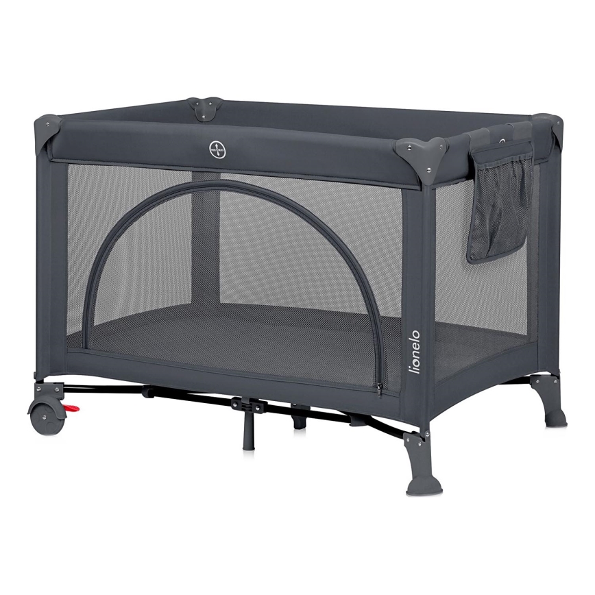 Lionelo - Lit de voyage LAURA Grey Concrete