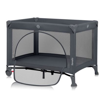 Lionelo - Lit de voyage LAURA Grey Concrete