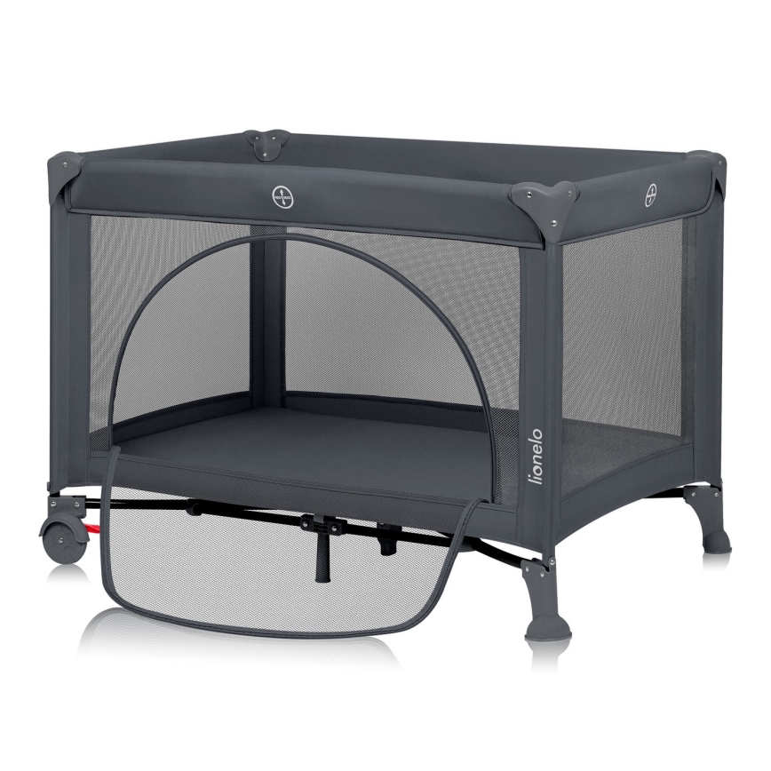 Lionelo - Lit de voyage LAURA Grey Concrete