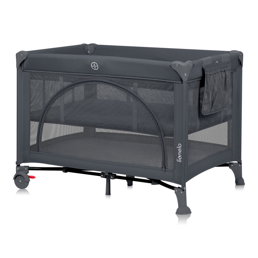 Lionelo - Lit de voyage LAURA Grey Concrete