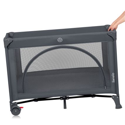 Lionelo - Lit de voyage LAURA Grey Concrete