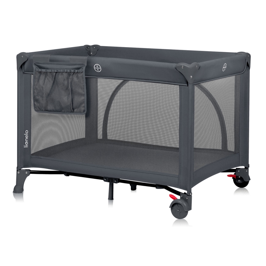 Lionelo - Lit de voyage LAURA Grey Concrete