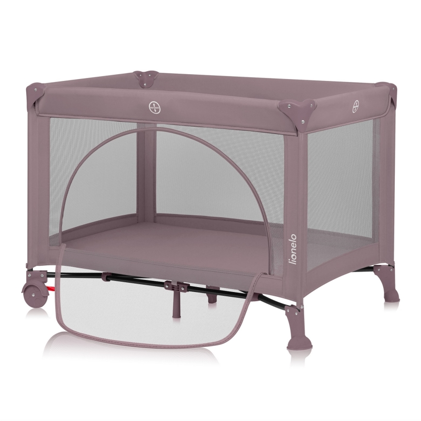 Lionelo - Lit de voyage LAURA Pink Nude