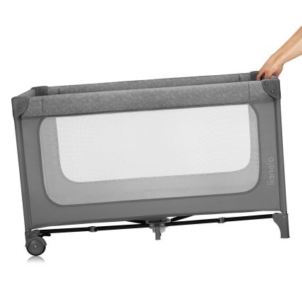 Lionelo - Lit de voyage pliant JASMIN EASY FOLD Gris Stone