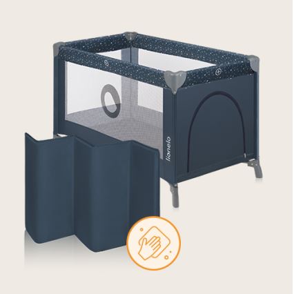 Lionelo - Lit de voyage STEFI Blue Grey
