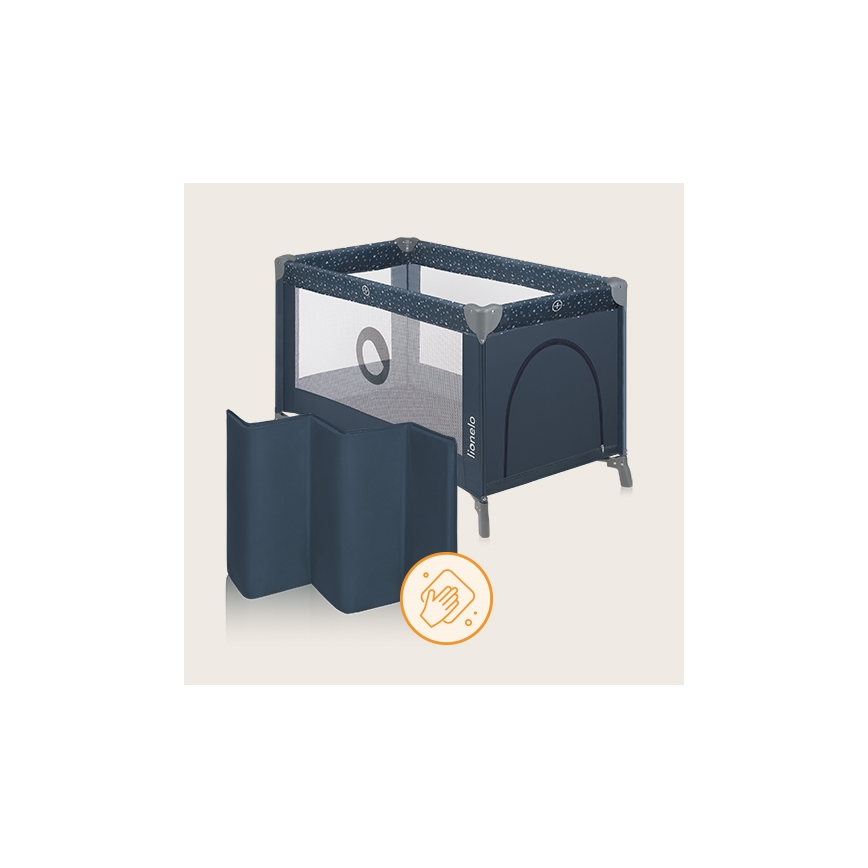 Lionelo - Lit de voyage STEFI Blue Grey