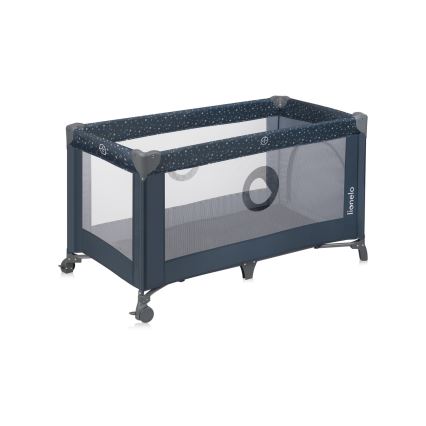 Lionelo - Lit de voyage STEFI Blue Grey